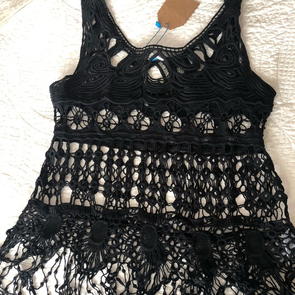 Clearance🎉Black Lace Cover Up - Picture 3 of 7